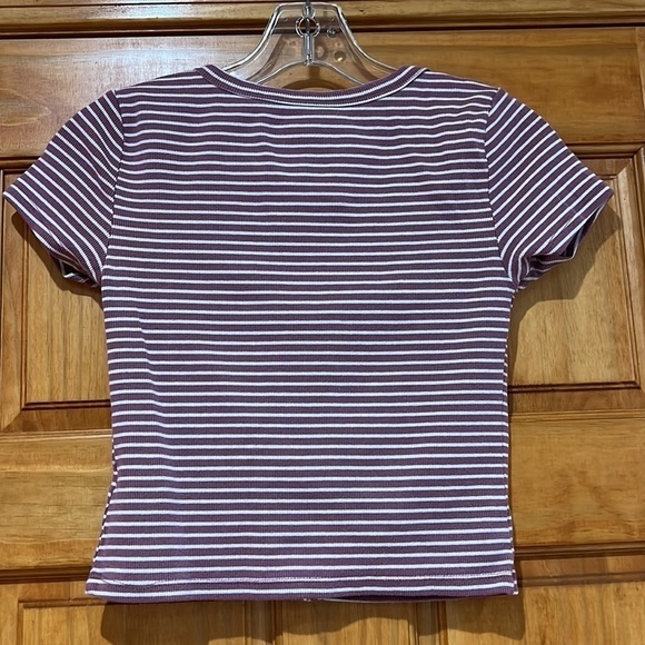 Aeropostale OG Tee Collection Striped Shrunken Shirt Small - Picture 3 of 4